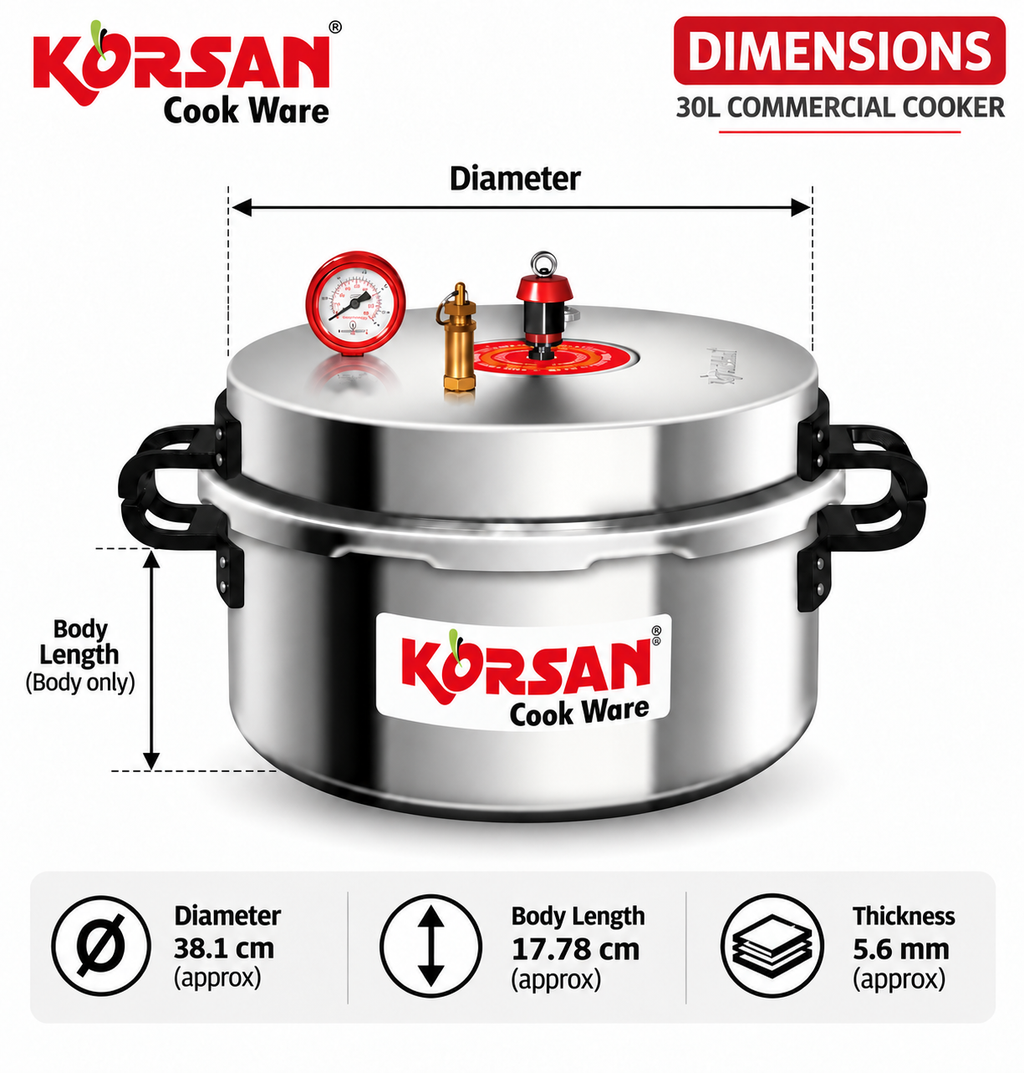 KORSAN 30L Commercial Pressure Cooker