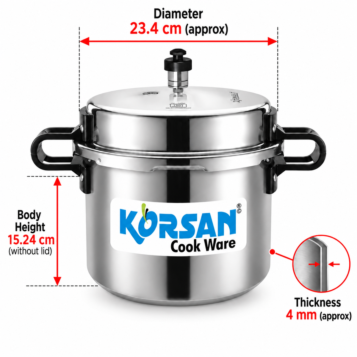KORSAN 10L Jumbo Pressure Cooker