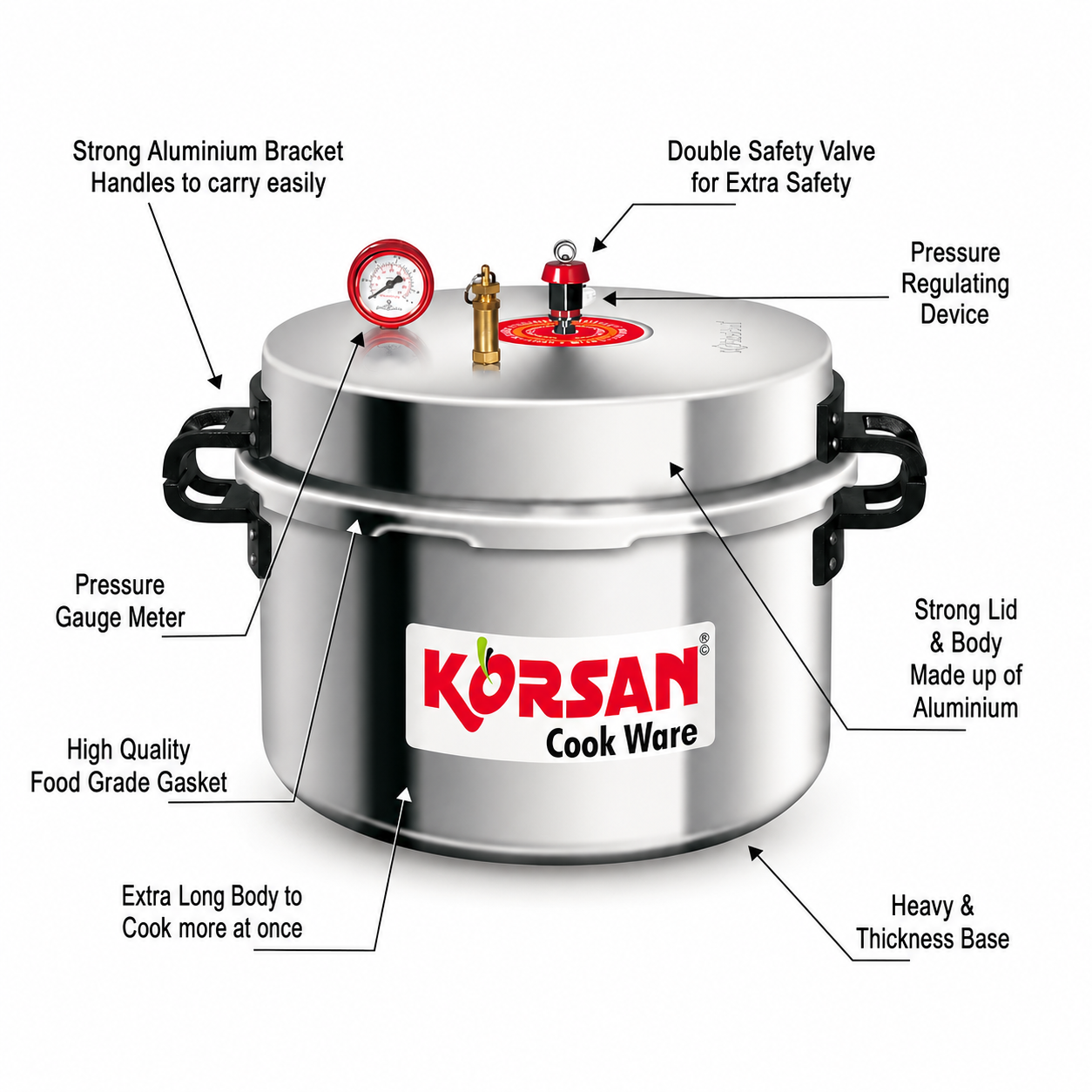 KORSAN 30L Commercial Pressure Cooker